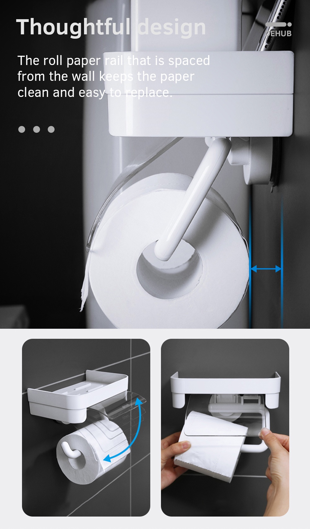 KOREA DeHUB Roll Paper Hanger Shelf-5